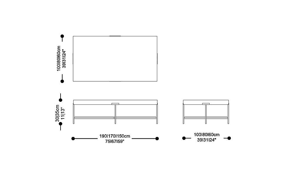 Image of the main dimensions of the product